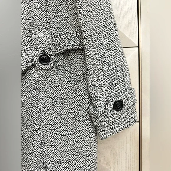 Gallery New York Belted Tweed Coat with Hood - Size L - Picture 4 of 10